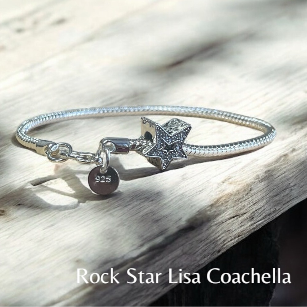 Rock Star Lisa Coachella inspired ,
Shine bright with the Silver Star Bracelet